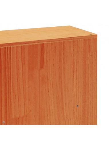 Letto Libreria senza Materasso Marrone Cera 200x200 cm Legno