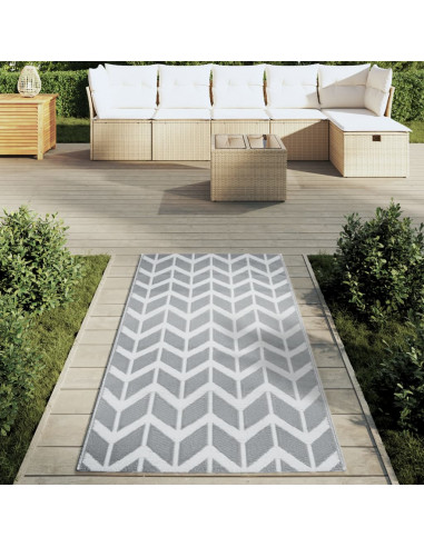 Tappeto da Esterni Grigio 80x150 cm in PP