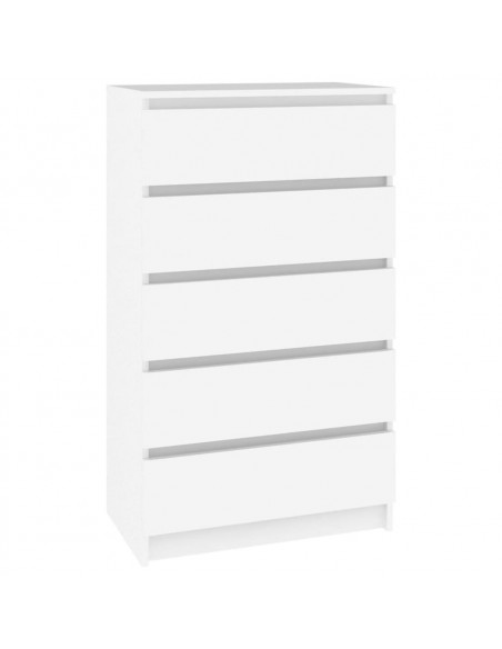 Cassettiera Bianca 60x36x103 cm in Legno Multistrato