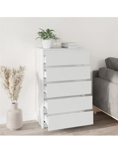 Cassettiera Bianca 60x36x103 cm in Legno Multistrato