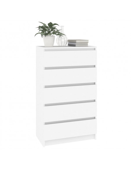 Cassettiera Bianca 60x36x103 cm in Legno Multistrato