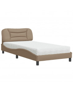Letto con Materasso Cappuccino 100x200cm Similpelle 2