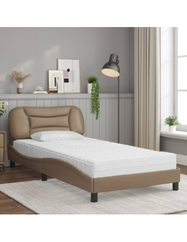 Letto con Materasso Cappuccino 100x200cm Similpelle
