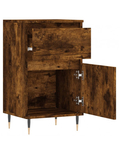 Credenze 2 pz Rovere Fumo 40x35x70 cm in Legno Multistrato