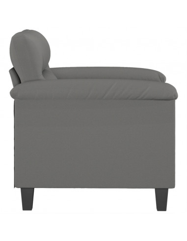 Poltrona Grigio Scuro 60 cm in Tessuto Microfibra