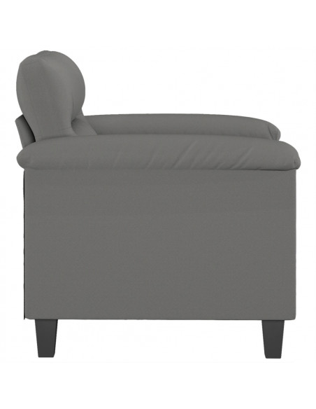 Poltrona Grigio Scuro 60 cm in Tessuto Microfibra