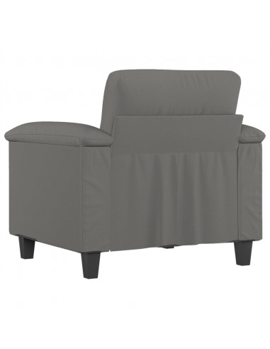 Poltrona Grigio Scuro 60 cm in Tessuto Microfibra