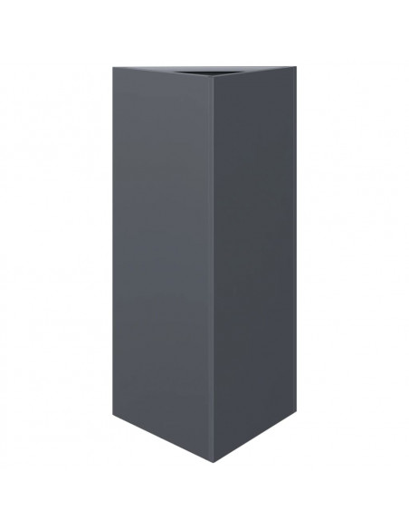 Fioriera Antracite Triangolare 40x34,5x70 cm in Acciaio