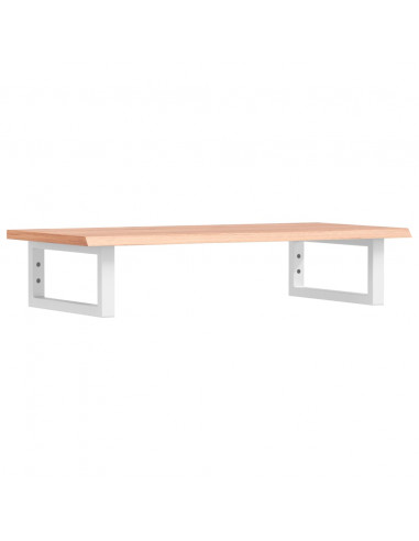 Ripiano a Parete per Lavabo in Acciaio e Massello di Rovere