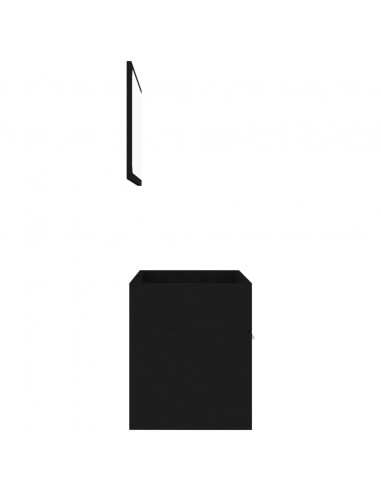 Set Mobili da Bagno 2 pz Nero in Legno Multistrato