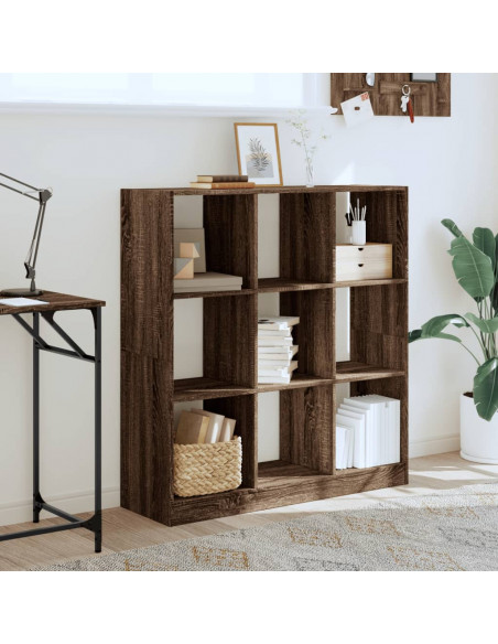 Libreria Rovere Marrone 102x32x108 cm in Legno Multistrato