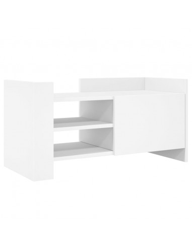 Mobile Porta TV Bianco 80x35x40 cm in Legno Multistrato