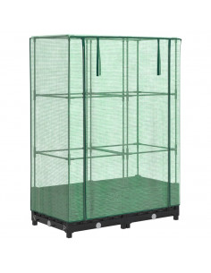 Letto Rialzato con Copertura Serra Effetto Rattan 80x40x123 cm 2