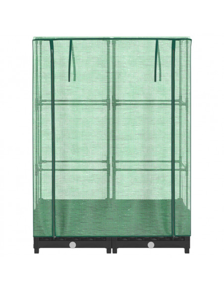 Letto Rialzato con Copertura Serra Effetto Rattan 80x40x123 cm
