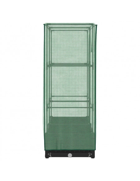 Letto Rialzato con Copertura Serra Effetto Rattan 80x40x123 cm