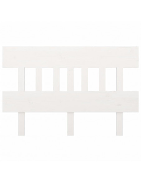 Testiera per Letto Bianca 153,5x3x81 cm Legno Massello di Pino