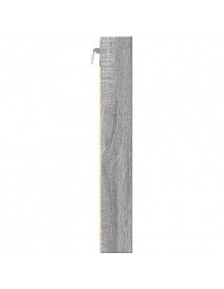 Armadietto Vetrina Grigio Sonoma 60x8,5x58 cm Legno Multistrato