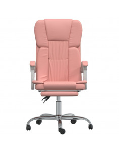 Poltrona da Ufficio Reclinabile Rosa in Similpelle 2