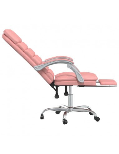 Poltrona da Ufficio Massaggiante Reclinabile rosa in Similpelle