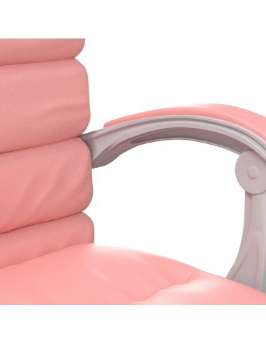 Poltrona da Ufficio Massaggiante Reclinabile rosa in Similpelle