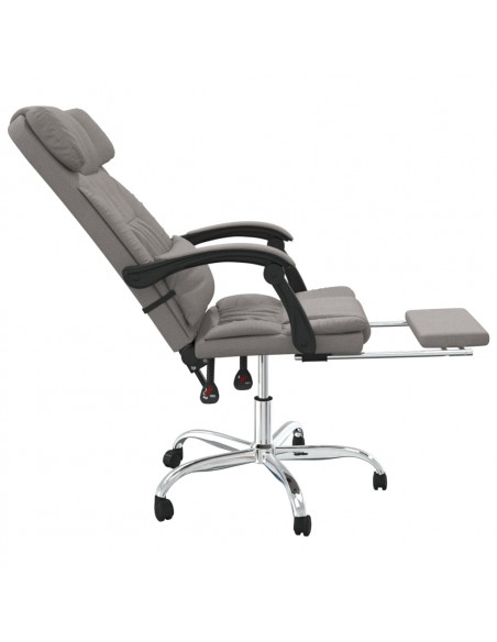 Sedia da Ufficio Massaggio Reclinabile Tortora in Tessuto