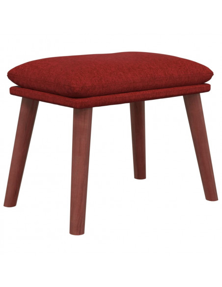 Poggiapiedi Rosso Vino 45x29,5x35 cm in Tessuto