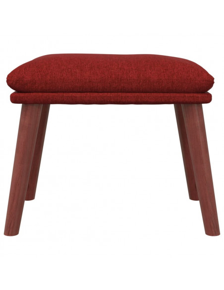 Poggiapiedi Rosso Vino 45x29,5x35 cm in Tessuto
