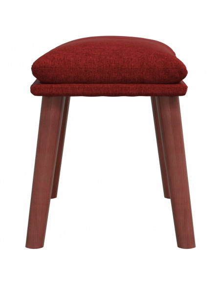 Poggiapiedi Rosso Vino 45x29,5x35 cm in Tessuto