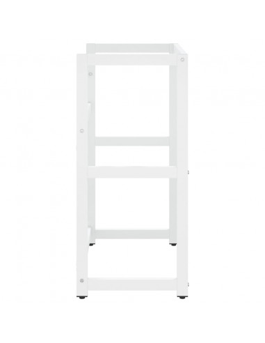 Struttura per Lavabo da Bagno Bianca 59x38x83 cm in Ferro