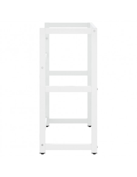 Struttura per Lavabo da Bagno Bianca 59x38x83 cm in Ferro