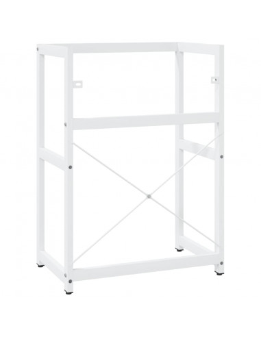 Struttura per Lavabo da Bagno Bianca 59x38x83 cm in Ferro