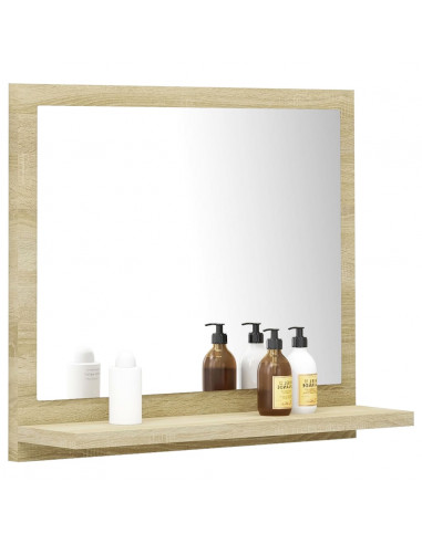 Specchio da Bagno Rovere Sonoma 40x10,5x37 cm Legno Multistrato