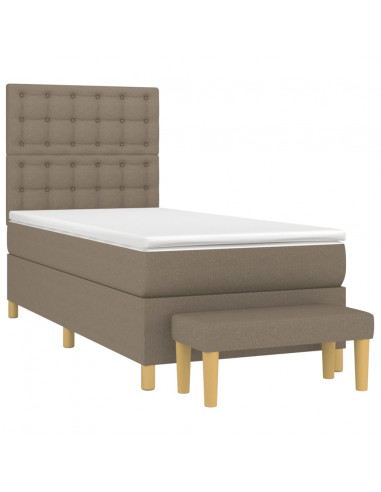 Giroletto a Molle con Materasso Tortora 80x200 cm inTessuto