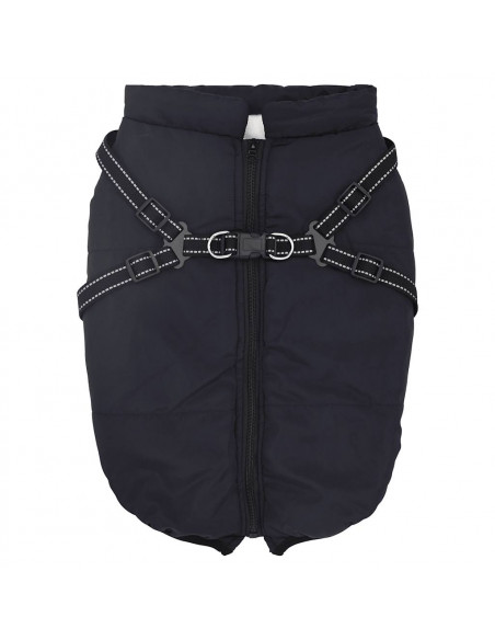 Cappotto Cani Imbracatura Impermeabile Riflettente Blu Navy 4XL
