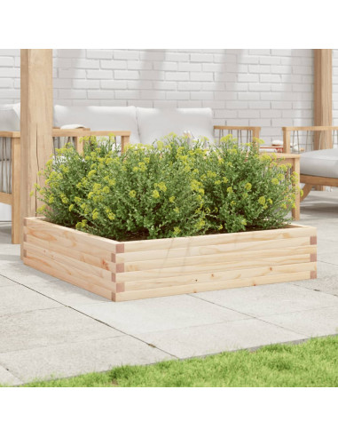 Fioriera da Giardino 100x100x23 cm in Legno Massello di Pino
