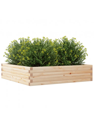 Fioriera da Giardino 100x100x23 cm in Legno Massello di Pino