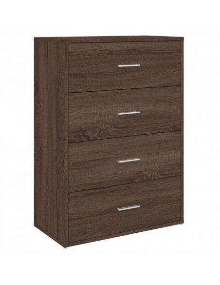 Credenze 2 pz Rovere Marrone 60x31x84 cm in Legno Multistrato