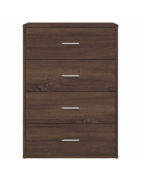 Credenze 2 pz Rovere Marrone 60x31x84 cm in Legno Multistrato