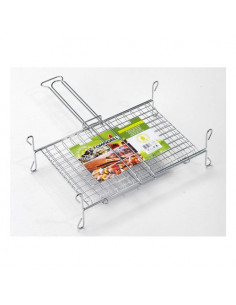 Griglia barbecue Ompagrill A13540 Rete Doppia con Piedi Cromo lucido C