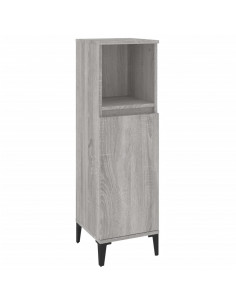 Set Mobili da Bagno 3 pz Grigio Sonoma in Legno Multistrato 2