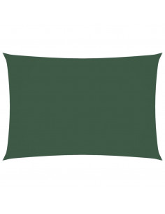 Parasole a Vela Oxford Rettangolare 3x5 m Verde Scuro