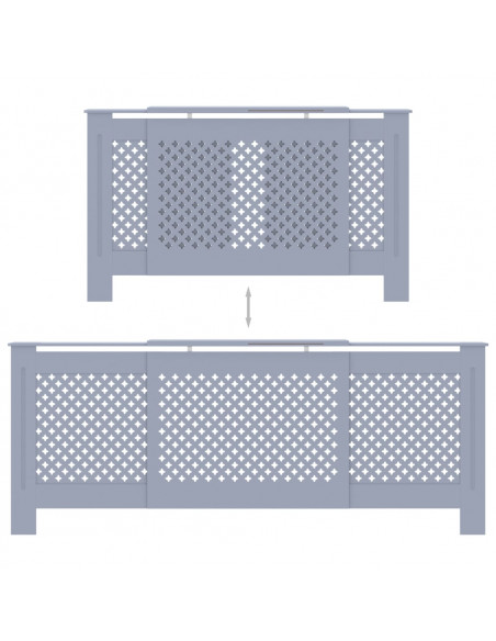 Copertura per Radiatore Grigia in MDF 205 cm