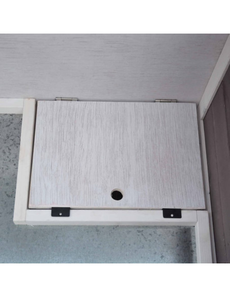 @Pet  Conigliera Bigfoot in Legno 137x50x85 cm Bianca 26024