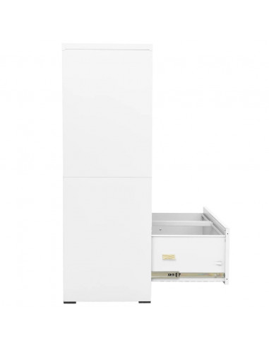 Armadio Classificatore Bianco 90x46x134 cm in Acciaio