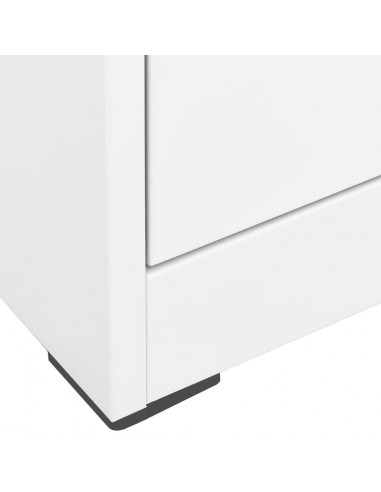 Armadio Classificatore Bianco 90x46x134 cm in Acciaio