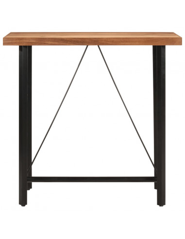 Tavolino da Bar 110x55x107cm Legno Massello di Acacia e Ferro