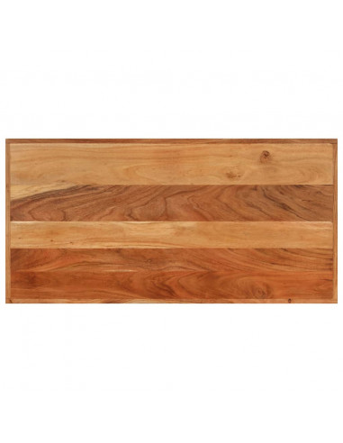 Tavolino da Bar 110x55x107cm Legno Massello di Acacia e Ferro