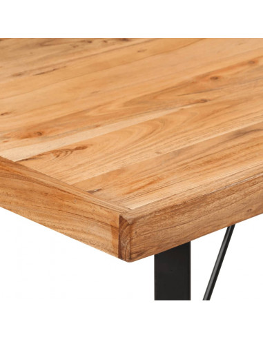 Tavolino da Bar 110x55x107cm Legno Massello di Acacia e Ferro