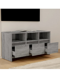 Mobile Porta TV Grigio Sonoma 102x37,5x52,5 cm in Truciolato 2