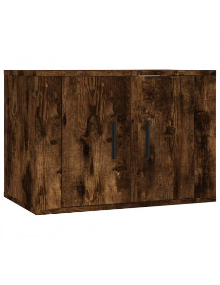 Set di Mobili Porta TV 4 pz Rovere Fumo in Legno Multistrato